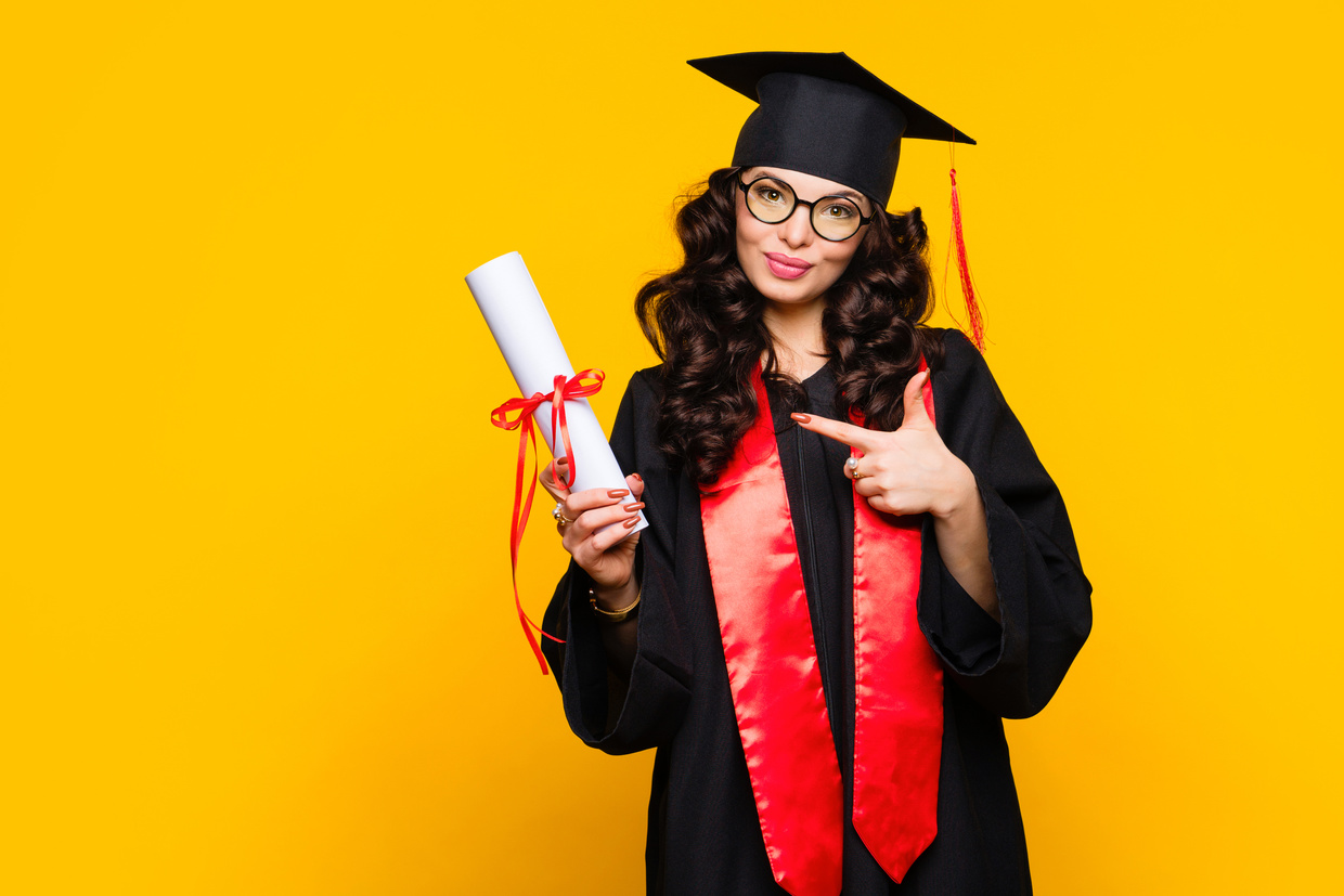 Graduate Celebrating Graduation